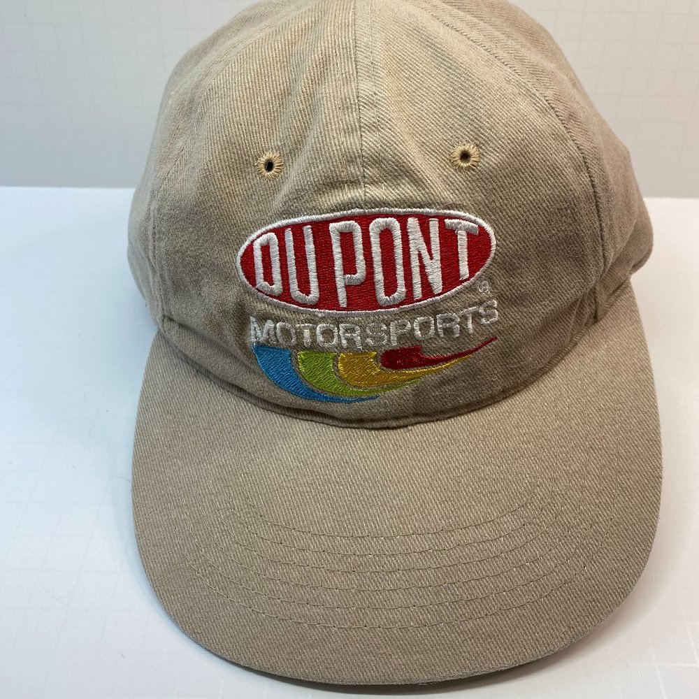 Vintage Dead stock NASCAR Chase Authentic Tan Jeff Gordon DuPont Snap Back